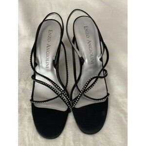 New Enzo Angiolini strappy heel with silver bling Sz 7